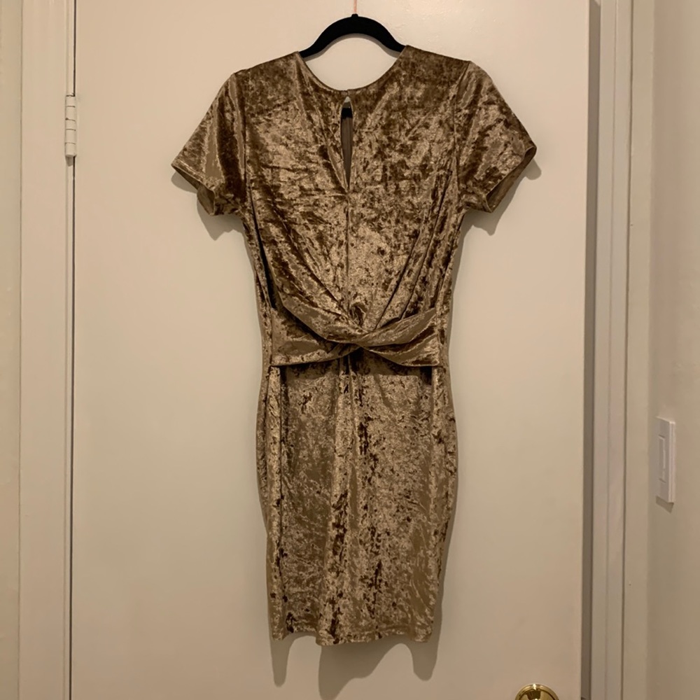 Gold Velvet Dress